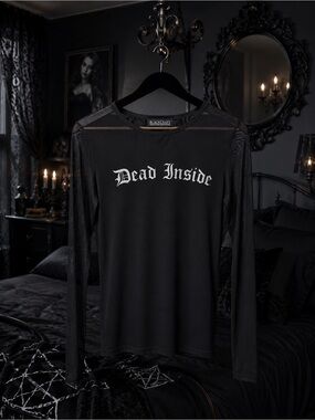 Blackcraft Cult "Dead Inside" Mesh Long Sleeve Top - Size Medium